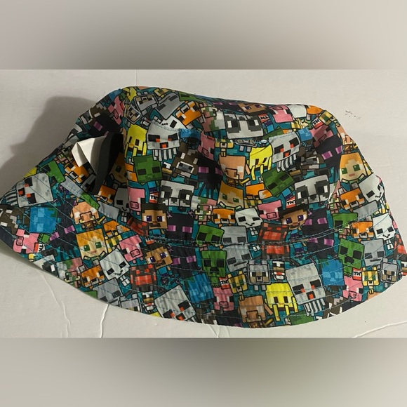 NWOT Minecraft Youth Reversible Bucket Hat, Unisex, Cotton, Sz OS, Colorful - Picture 7 of 11